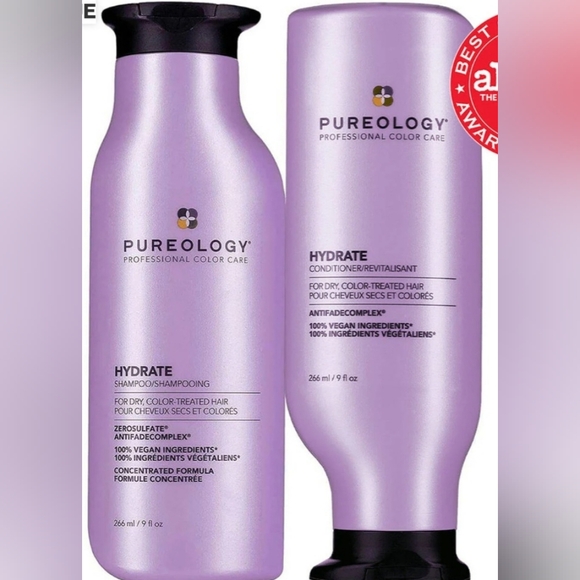 NWT FULL SET Pureology Hydrate Shampoo/Conditioner 100% Vegan DOU - Picture 1 of 8